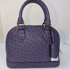 Louis Vuitton Purple Alma BB in Ostrich Leather